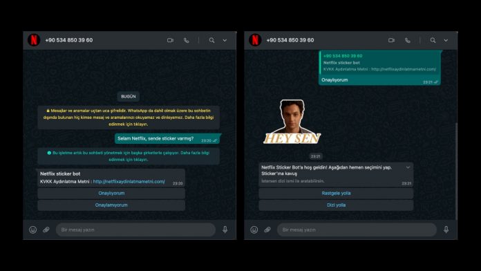 Netflix Türkiye, yeni WhatsApp çıkartma botunu duyurdu - egirişim